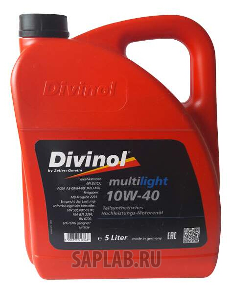 Купить запчасть DIVINOL - 49610K007 Моторное масло Divinol Multilight 10W-40 5л