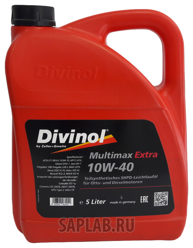 Купить запчасть DIVINOL - 49640K007 Моторное масло Divinol Multimax Extra 10W-40 5л