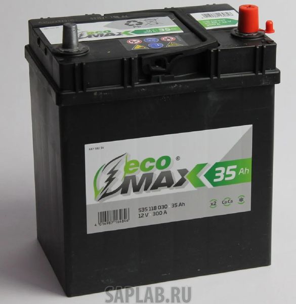 Купить запчасть  ECOMAX - 535118030 EcoMax 6СТ-35.0 (535 118 030) яп.ст/тонк. кл.