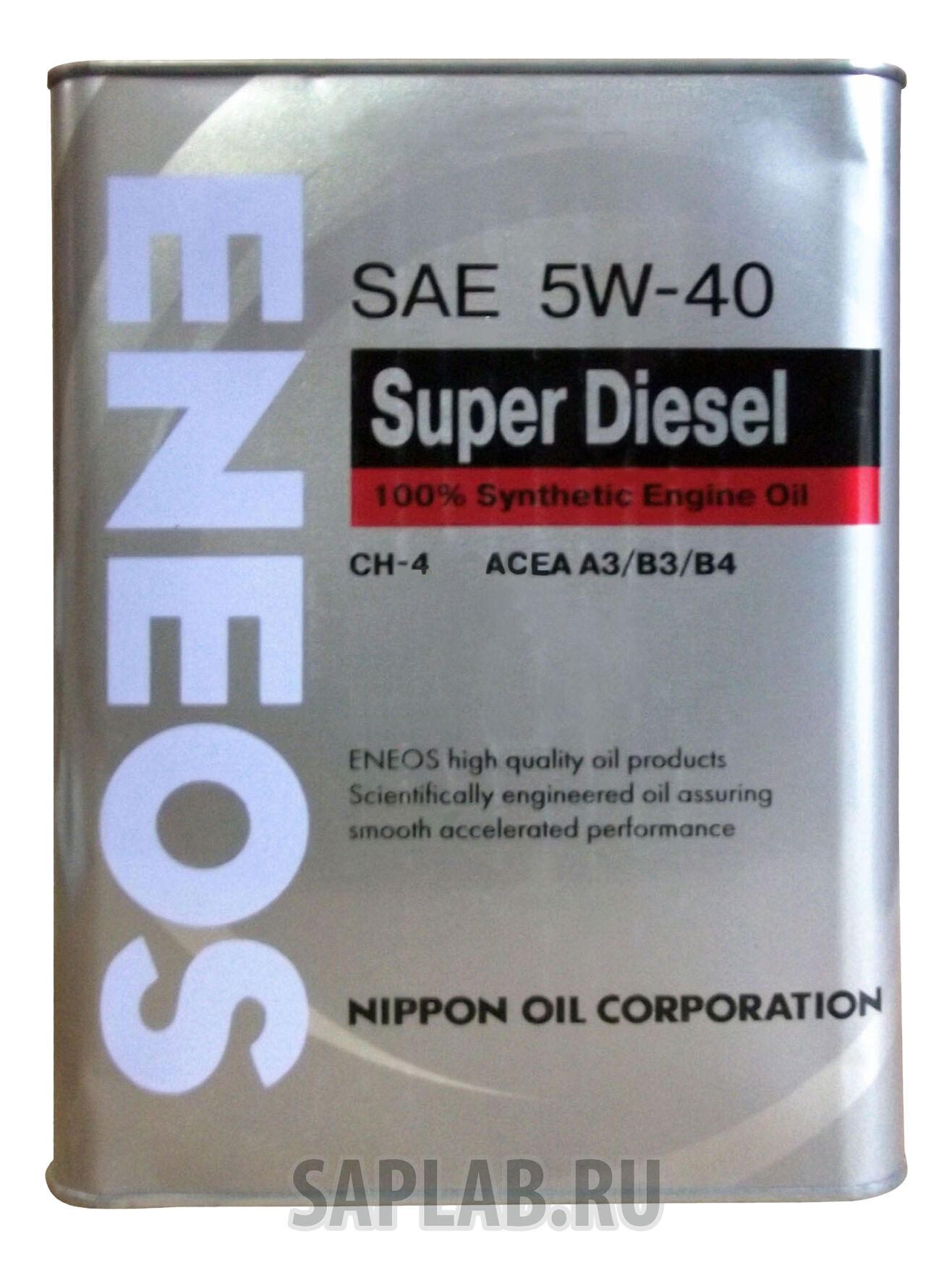 Купить запчасть ENEOS - 8801252021308 Моторное масло Eneos Super Diesel Synthetic SAE 5W-40 4л