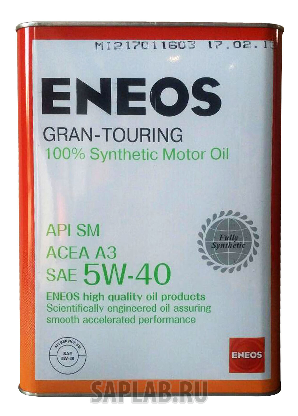 Купить запчасть ENEOS - 8809478941677 Моторное масло Eneos Gran-Touring Synthetic SAE 5W-40 4л