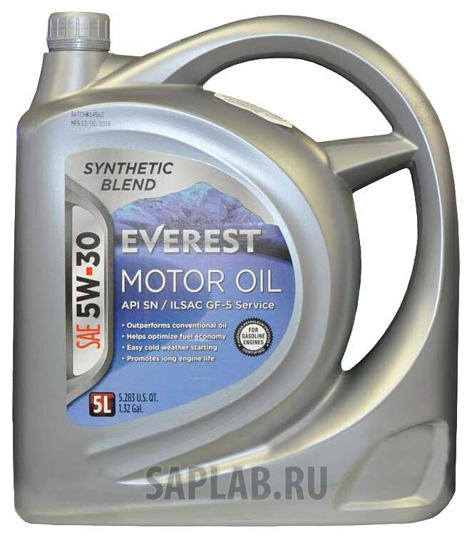 Купить запчасть EVEREST - FP53000EV05LSB Моторное масло Everest Synthetic Blend 5W-30 5л