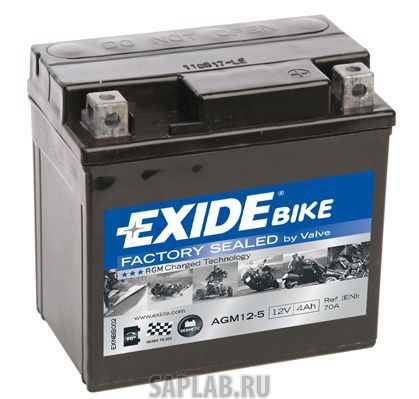 Купить запчасть  EXIDE - AGM125 Аккумулятор автомобильный EXIDE AGM12-5 4 Ач