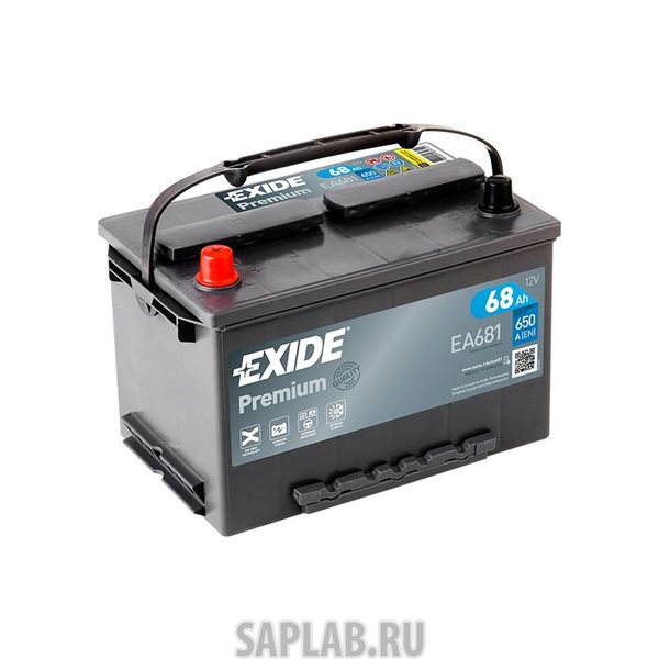 Купить запчасть  EXIDE - EA681 Аккумулятор Premium 12v 68ah 650a 277х175х190 Полярность Etn1 Клемы En Крепление B13/Adapt