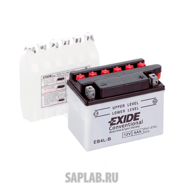 Купить запчасть  EXIDE - EB4LB Аккумулятор автомобильный EXIDE EB4L-B 4 Ач