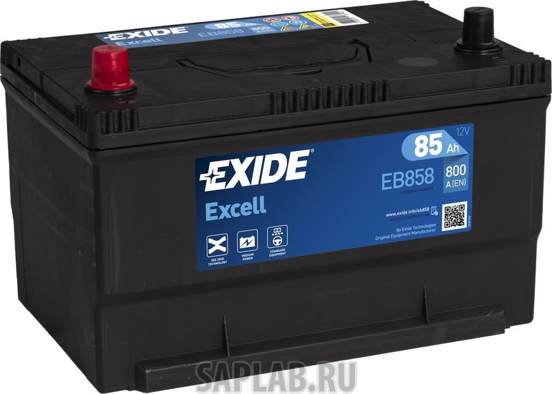 Купить запчасть  EXIDE - EB858 Аккумулятор Exide  Excell 85a/Ч (Eb858)  (+/-)  12v 800a   306x192x192  EB858