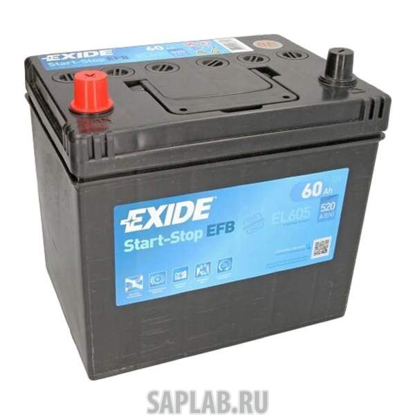 Купить запчасть  EXIDE - EL605 Аккумулятор EXIDE Start-Stop EFB 60L EL605 520A 232х175х225