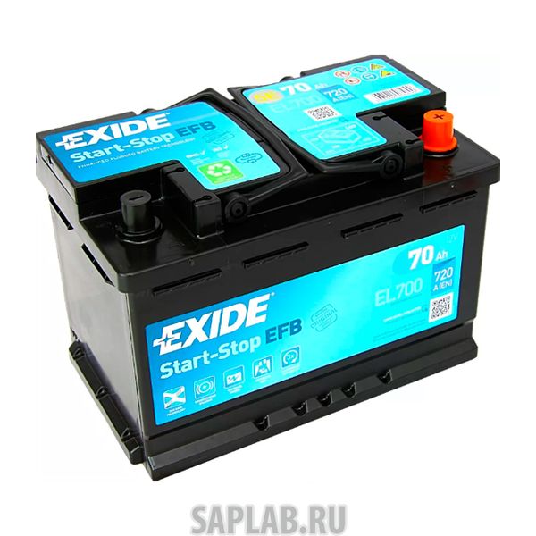 Купить запчасть  EXIDE - EL700 Аккумуляторная Батарея Start-Stop Efb [12v 70ah 720a B13] EXIDE