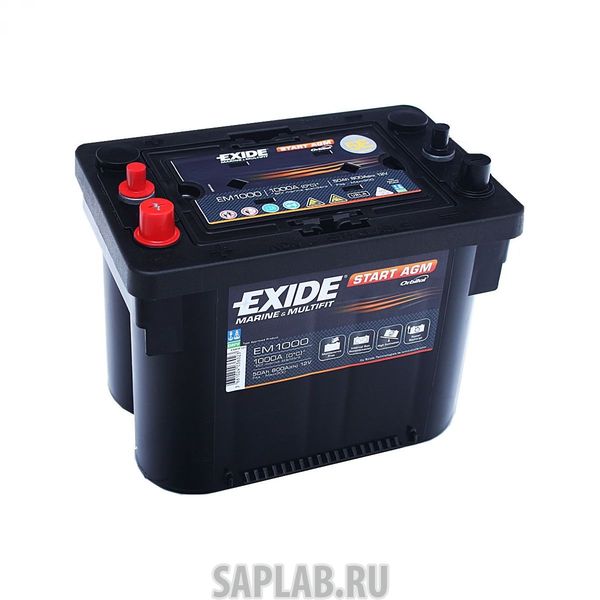 Купить запчасть  EXIDE - EM1000 Акб Marine&Leisure; Start Agm Em1000 50а/Ч 12v 800 A En 260x173x206 EXIDE EM1000