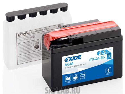 Купить запчасть  EXIDE - ETR4ABS Аккумулятор автомобильный EXIDE ETR4A-BS 2 Ач