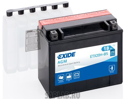 Купить запчасть  EXIDE - ETX20HBS Аккумулятор автомобильный EXIDE ETX20H-BS 18 Ач