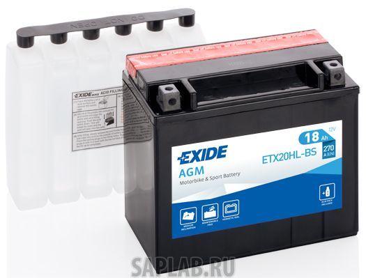 Купить запчасть  EXIDE - ETX20HLBS Аккумулятор автомобильный EXIDE ETX20HL-BS 18 Ач