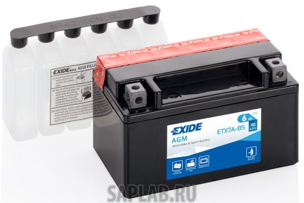 Купить запчасть  EXIDE - ETX7ABS Аккумулятор автомобильный EXIDE ETX7A-BS 6 Ач