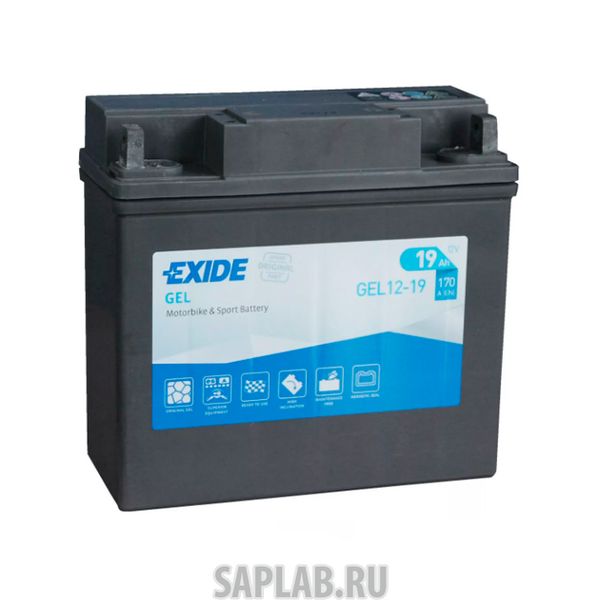 Купить запчасть  EXIDE - GEL1219 АКБ Moto Gel 19 (20h)Ah 170a 185x80x170 Полярность Etn 0 Токовыводы M11 EXIDE  GEL1219