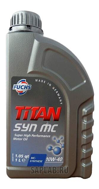 Купить запчасть FUCHS - 601004360 Моторное масло Fuchs Titan Syn MC 10W-40 4л