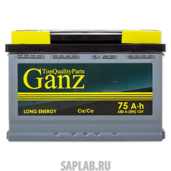 Купить запчасть  GANZ - GA750 Аккумулятор GANZ 75 А/ч ОБР 278x175x190 EN680 GANZ GA750