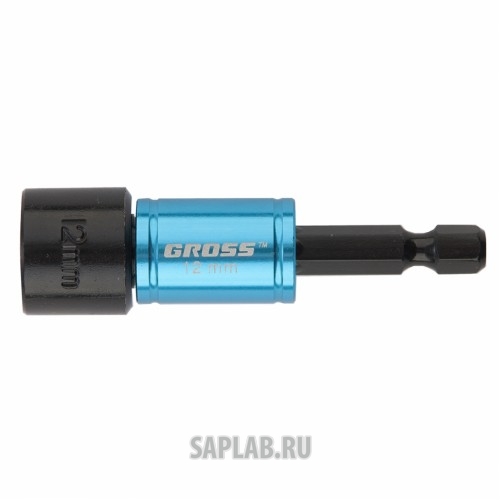 Купить запчасть GROSS - 11621 Бита с торцевой головкой, магнит. Nut-Driver, 12 мм, S2//Gross