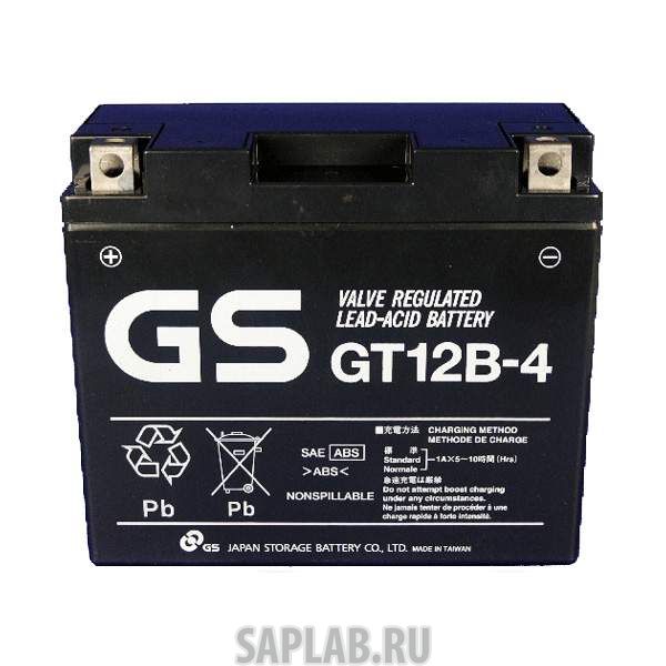 Купить запчасть  GS - 1058186862180 Аккумулятор мотоциклетный GS GT12B-4