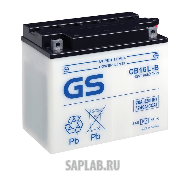 Купить запчасть  GS_YUASA - CB16LA Аккумулятор GS Yuasa CB16L-A 12В 19Ач 240CCA 176x101x157 мм Обратная (-+)