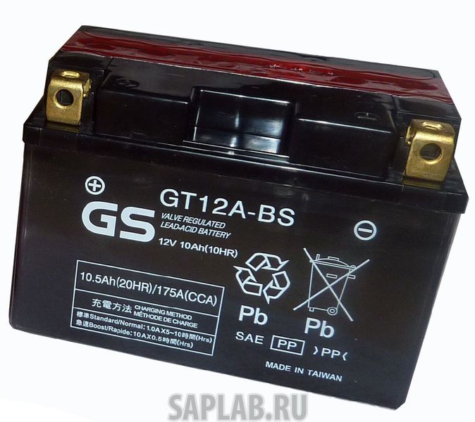 Купить запчасть  GS_YUASA - GT12ABS Аккумулятор GS Yuasa GT12A-BS 12В 10Ач 175CCA 151x88x105 мм Прямая (+-)