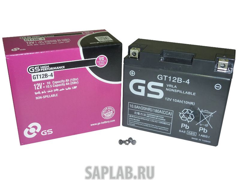 Купить запчасть  GS_YUASA - GT12B4 Аккумулятор GS Yuasa GT12B-4 12В 10Ач 180CCA 151x70x131 мм Прямая (+-)