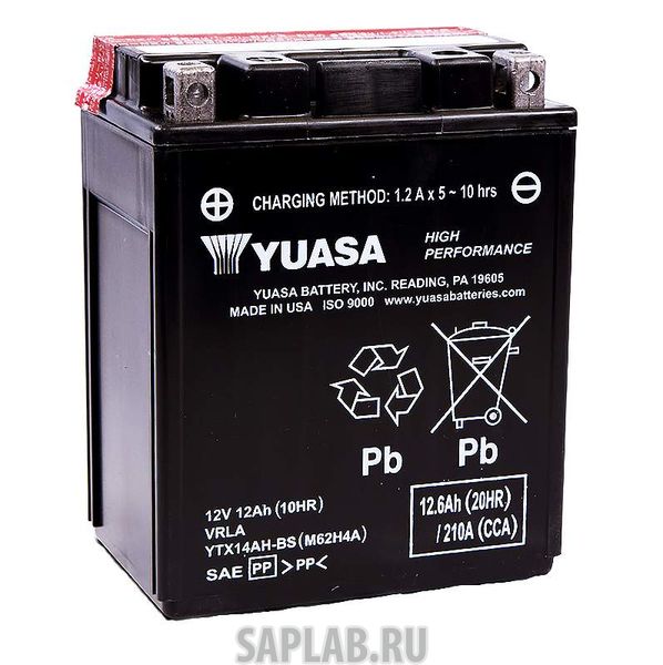 Купить запчасть  GS_YUASA - GTX14AHBS Аккумулятор GS Yuasa GTX14AH-BS 12В 12Ач 190CCA 136x91x180 мм Прямая (+-)