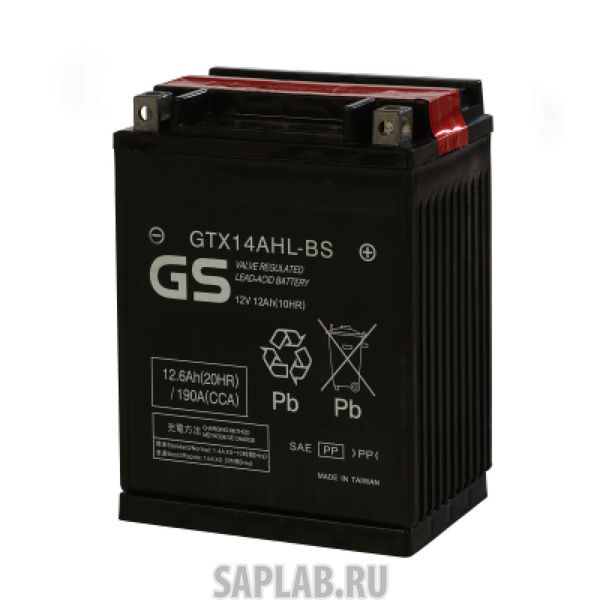 Купить запчасть  GS_YUASA - GTX14AHLBS Аккумулятор GS Yuasa GTX14AHL-BS 12В 12Ач 190CCA 136x91x180 мм Обратная (-+)