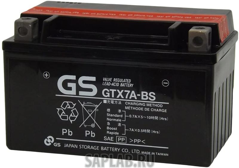 Купить запчасть  GS_YUASA - GTX7ABS Аккумулятор GS Yuasa GTX7A-BS 12В 6Ач 105CCA 151x88x94 мм Прямая (+-)