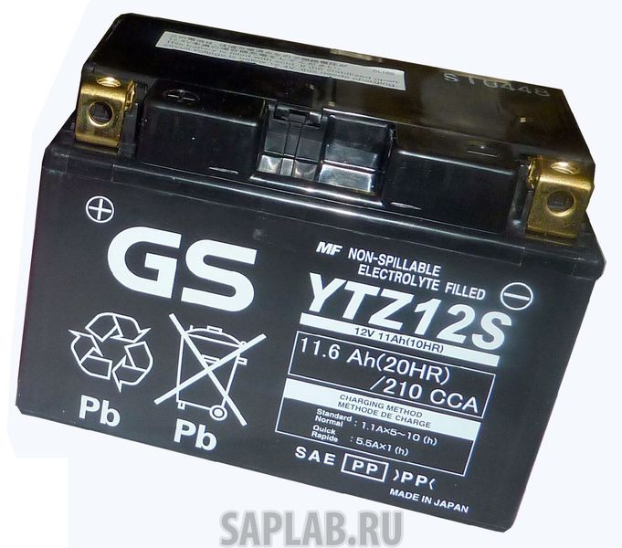 Купить запчасть  GS_YUASA - YTZ12SGS Аккумулятор GS Yuasa YTZ12S GS 12В 11Ач 210CCA 150x87x110 мм Прямая (+-)