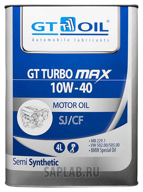 Купить запчасть GT OIL - 8809059408636 Моторное масло GT-Oil Turbo Max 10W-40 4л