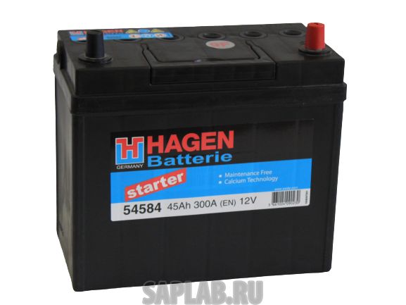 Купить запчасть  HAGEN_BATTERIE - 54584 Акб (54584) Азия 45 А/Ч (-/+) 12v En 300 А 237х127х227 HAGEN BATTERIE 54584