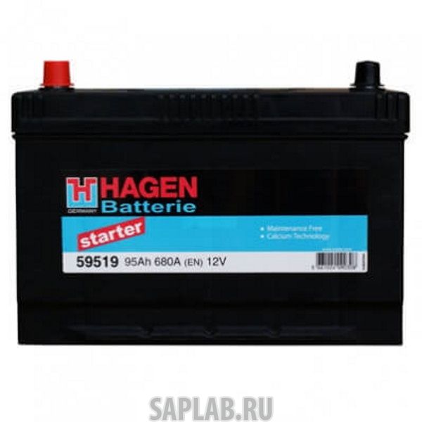 Купить запчасть  HAGEN_BATTERIE - 59519 Акб (59519) Азия 95 А/Ч (+/-) 12v En 680 А 306x173x222 HAGEN BATTERIE 59519