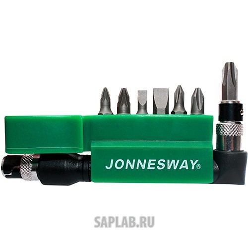 Купить запчасть JONNESWAY - S08H208S Комплект вставок-бит 1/4"DR PH(1,2,3) PZ(1,2) и шлиц SL4-7 мм., 8 предметов, S08H208S JONNESWAY