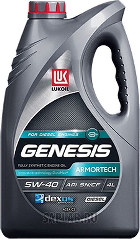 Купить запчасть LUKOIL - 3149129 Моторное масло Lukoil Genesis Armortech Diesel 5W-40 4 л