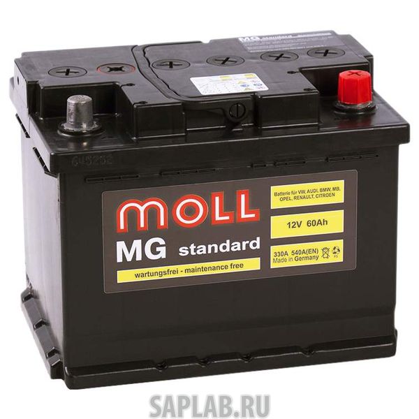 Купить запчасть  MOLL - 60L550A Аккумулятор MOLL MG Standard 60L 550A 242x175x190