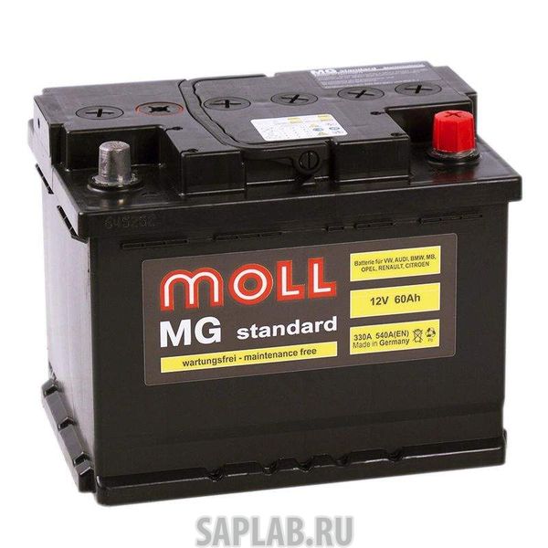 Купить запчасть  MOLL - 60R550A Аккумулятор MOLL MG Standard 60R 550A 242x175x190