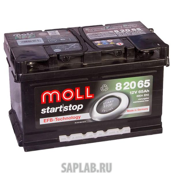 Купить запчасть  MOLL - 82065 Аккумулятор MOLL EFB 65R Start-Stop 680A 278x175x175