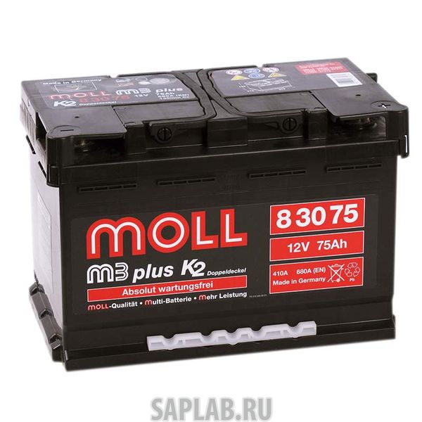 Купить запчасть  MOLL - 83075 Аккумулятор MOLL M3plus 75R 680A 276x175x190 83075