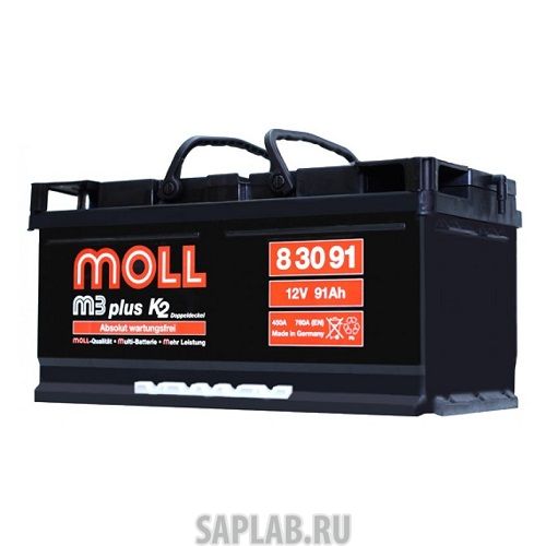 Купить запчасть  MOLL - 83091 Аккумулятор MOLL M3plus 91R 800A 354x175x175 83091