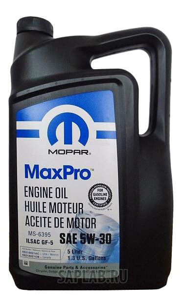 Купить запчасть MOPAR - 68218921AС Моторное масло Mopar MaxPro 5W-30 5л