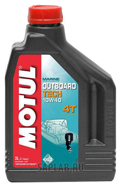 Купить запчасть MOTUL - 101748 Моторное масло Motul Outboard Tech 4T 10w-40 2л