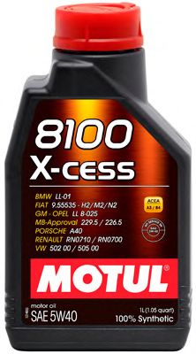 Купить запчасть MOTUL - 102784 Моторное масло Motul 8100 X-cess 5w-40 1л