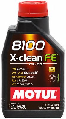 Купить запчасть MOTUL - 104775 Моторное масло Motul 8100 X-clean FE 5w-30 1л