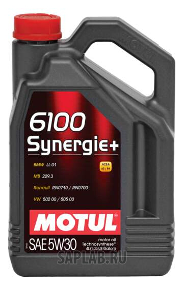 Купить запчасть MOTUL - 106572 Моторное масло Motul 6100 Synergie + 5w-30 4л