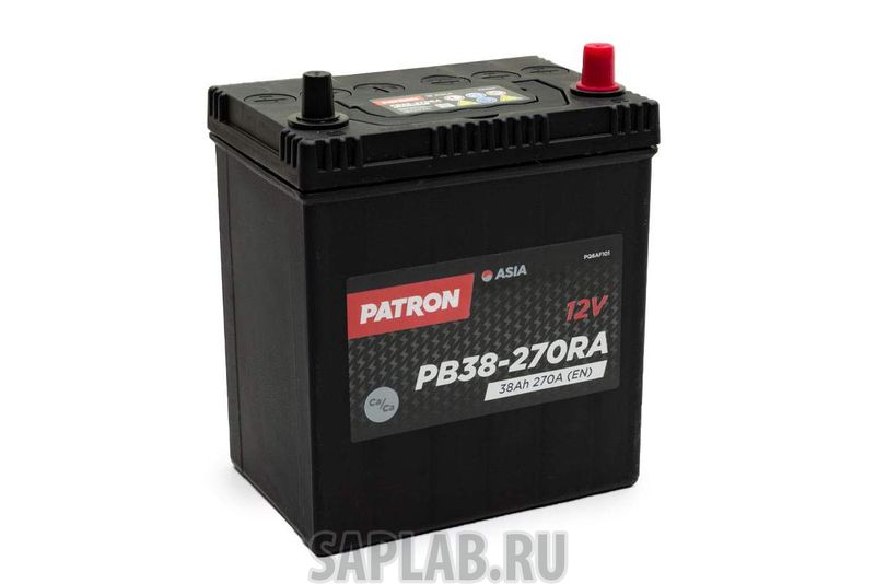 Купить запчасть  PATRON - PB38270RA Аккумулятор PATRON ASIA 12V 38AH 270A (R+) 187x127x225mm 8,9kg (тонкие клеммы)