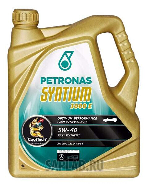 Купить запчасть PETRONAS - 18054019 Моторное масло Petronas Syntium 3000 E 5W-40 4л