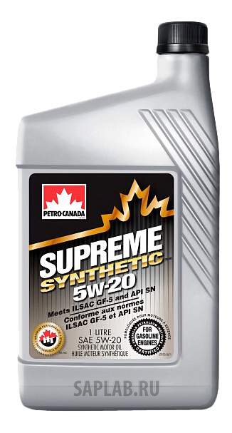 Купить запчасть PETRO-CANADA - MOSYN52C12 Моторное масло Petro-canada Supreme Synthetic 5W-20 1л