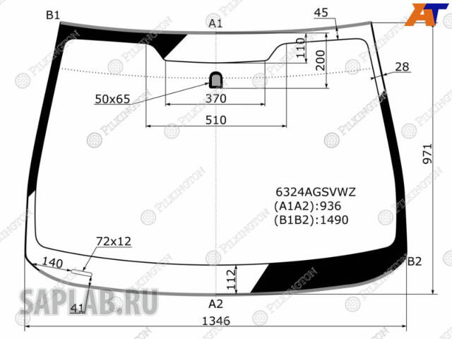 Купить запчасть PILKINGTON - 6324AGSVWZ Автостекло WS6324GSVW на OPEL ASTRA 5D HB (2009-2015) //EURO: 6324AGSVWZ ветровое стекло