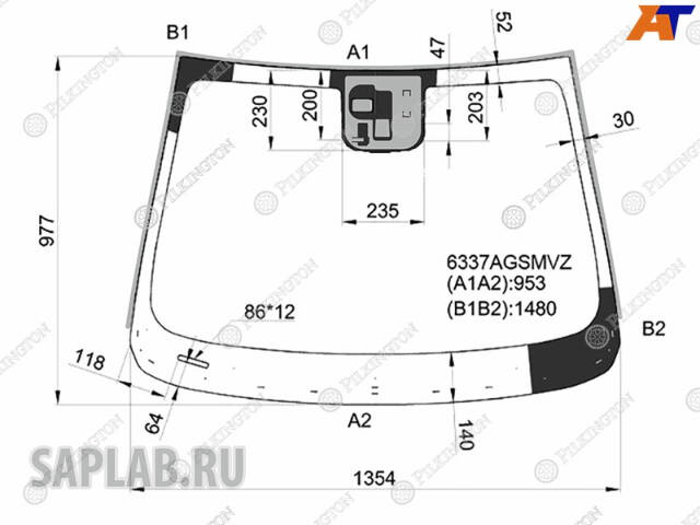 Купить запчасть PILKINGTON - 6337AGSMVZ Автостекло WS6337GSMVZ на OPEL MOKKA/CHEVROLET TRAX 5D RANGER [ДД+VIN] (2012-) //EURO: 6337AGSMVZ ветровое стекло