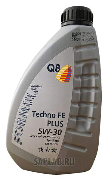 Купить запчасть Q8 OILS - 105108301751 Моторное масло Q8 Oils Formula Techno FE Plus 5W-30 1л